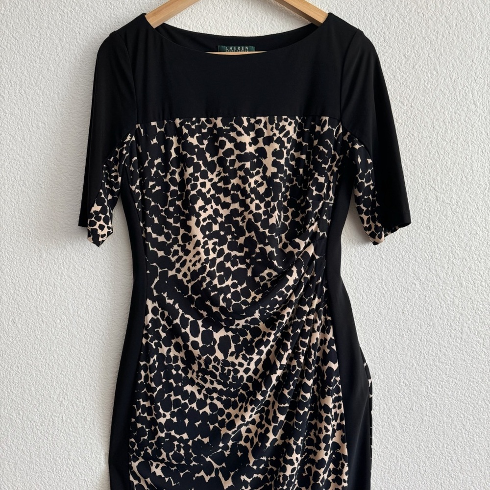 Ralph Lauren Black and Tan Women's Top